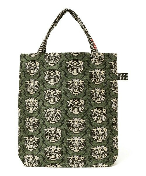 SHIPS / シップス トートバッグ | BINDU: A4 デザイン ジャカード トート バッグ（グリーン）