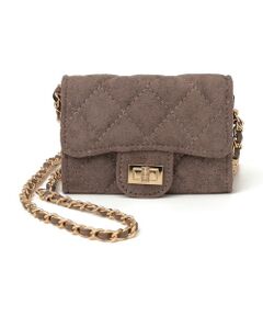 SHIPS / シップス ショルダーバッグ | VELETTO: キルティング チェーン ミニ ショルダー バッグ （ブラウン）