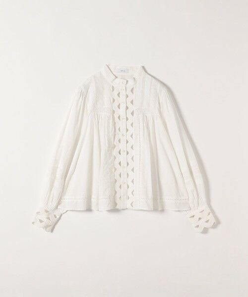 SHIPS / シップス シャツ・ブラウス | 《予約》SHIPS any:〈洗濯機可能〉キャンブリック スタンドカラー レース シャツ ブラウス | 詳細8