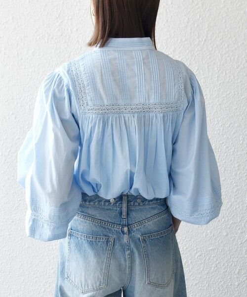 SHIPS / シップス シャツ・ブラウス | 《予約》SHIPS any:〈洗濯機可能〉キャンブリック スタンドカラー レース シャツ ブラウス | 詳細28