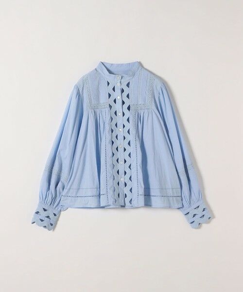 SHIPS / シップス シャツ・ブラウス | 《予約》SHIPS any:〈洗濯機可能〉キャンブリック スタンドカラー レース シャツ ブラウス | 詳細30