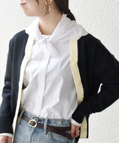 SHIPS / シップス シャツ・ブラウス | 《予約》SHIPS any:〈洗濯機可能〉スカラップ スカーフ付 バンドカラー シャツ