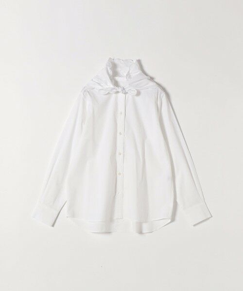 SHIPS / シップス シャツ・ブラウス | 《予約》SHIPS any:〈洗濯機可能〉スカラップ スカーフ付 バンドカラー シャツ | 詳細9