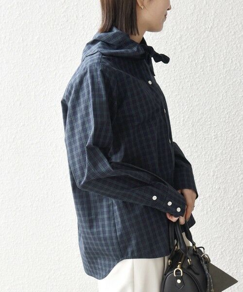 SHIPS / シップス シャツ・ブラウス | 《予約》SHIPS any:〈洗濯機可能〉スカラップ スカーフ付 バンドカラー シャツ | 詳細15