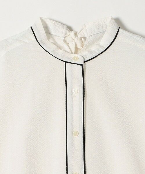 SHIPS / シップス シャツ・ブラウス | 《予約》SHIPS any:〈洗濯機可能〉サッカー バック リボン 配色 シャツ ブラウス | 詳細9