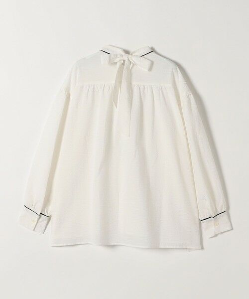 SHIPS / シップス シャツ・ブラウス | 《予約》SHIPS any:〈洗濯機可能〉サッカー バック リボン 配色 シャツ ブラウス | 詳細11