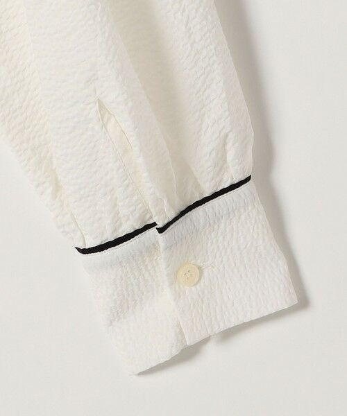 SHIPS / シップス シャツ・ブラウス | 《予約》SHIPS any:〈洗濯機可能〉サッカー バック リボン 配色 シャツ ブラウス | 詳細14