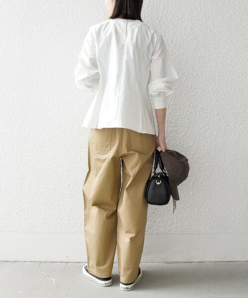 SHIPS / シップス シャツ・ブラウス | 《予約》SHIPS any:〈洗濯機可能〉REPREVE フリル クルーネック Aライン ブラウス | 詳細2