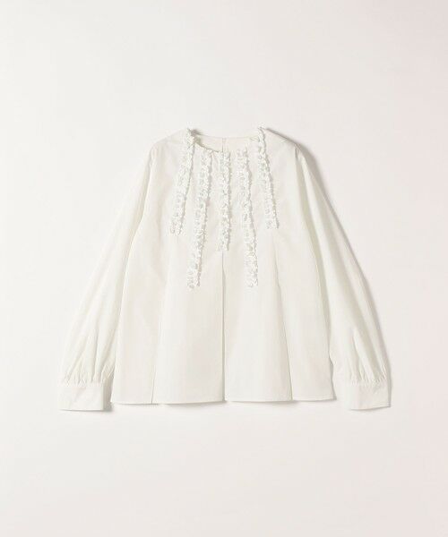 SHIPS / シップス シャツ・ブラウス | 《予約》SHIPS any:〈洗濯機可能〉REPREVE フリル クルーネック Aライン ブラウス | 詳細9