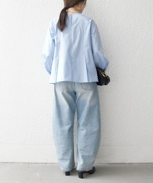 SHIPS / シップス シャツ・ブラウス | 《予約》SHIPS any:〈洗濯機可能〉REPREVE フリル クルーネック Aライン ブラウス | 詳細16