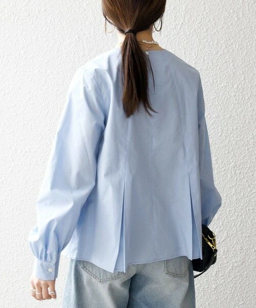 SHIPS / シップス シャツ・ブラウス | 《予約》SHIPS any:〈洗濯機可能〉REPREVE フリル クルーネック Aライン ブラウス | 詳細20