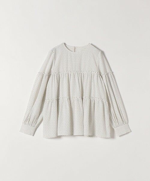 SHIPS / シップス シャツ・ブラウス | 《予約》SHIPS any:〈洗濯機可能〉ドット ノーカラー ティアード フレア ブラウス | 詳細11