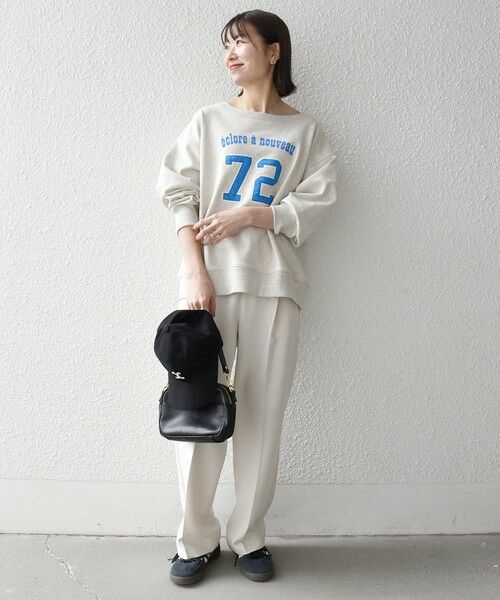 SHIPS / シップス スウェット | 《予約》SHIPS any:〈洗濯機可能〉USAコットン 裏毛 ナンバリング ルーズ スウェット | 詳細1