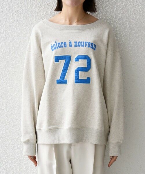 SHIPS / シップス スウェット | 《予約》SHIPS any:〈洗濯機可能〉USAコットン 裏毛 ナンバリング ルーズ スウェット | 詳細12