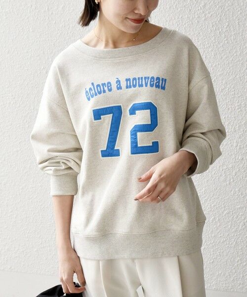 SHIPS / シップス スウェット | 《予約》SHIPS any:〈洗濯機可能〉USAコットン 裏毛 ナンバリング ルーズ スウェット | 詳細3