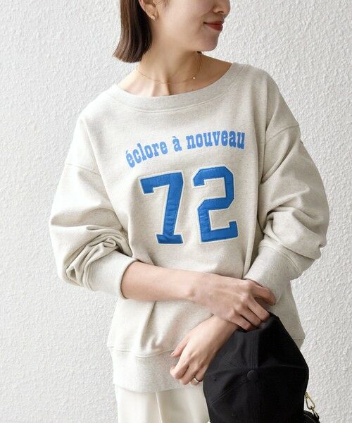 SHIPS / シップス スウェット | 《予約》SHIPS any:〈洗濯機可能〉USAコットン 裏毛 ナンバリング ルーズ スウェット | 詳細4