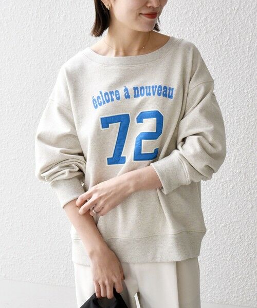 SHIPS / シップス スウェット | 《予約》SHIPS any:〈洗濯機可能〉USAコットン 裏毛 ナンバリング ルーズ スウェット | 詳細8