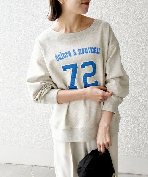 SHIPS / シップス スウェット | 《予約》SHIPS any:〈洗濯機可能〉USAコットン 裏毛 ナンバリング ルーズ スウェット | 詳細9