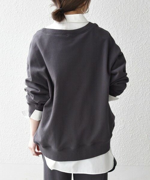 SHIPS / シップス スウェット | 《予約》SHIPS any:〈洗濯機可能〉USAコットン 裏毛 ナンバリング ルーズ スウェット | 詳細23