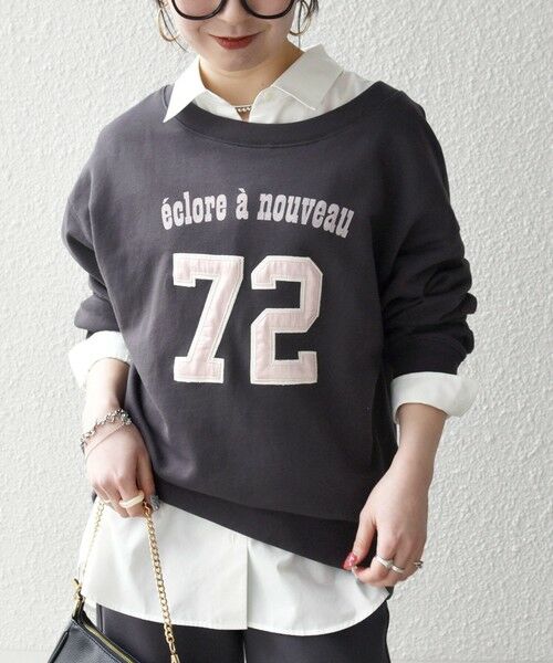 SHIPS / シップス スウェット | SHIPS any:〈洗濯機可能〉USAコットン 裏毛 ナンバリング ルーズ スウェット | 詳細4