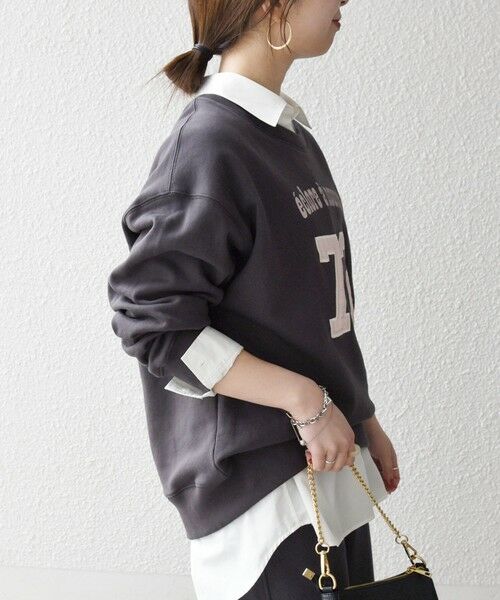 SHIPS / シップス スウェット | SHIPS any:〈洗濯機可能〉USAコットン 裏毛 ナンバリング ルーズ スウェット | 詳細6