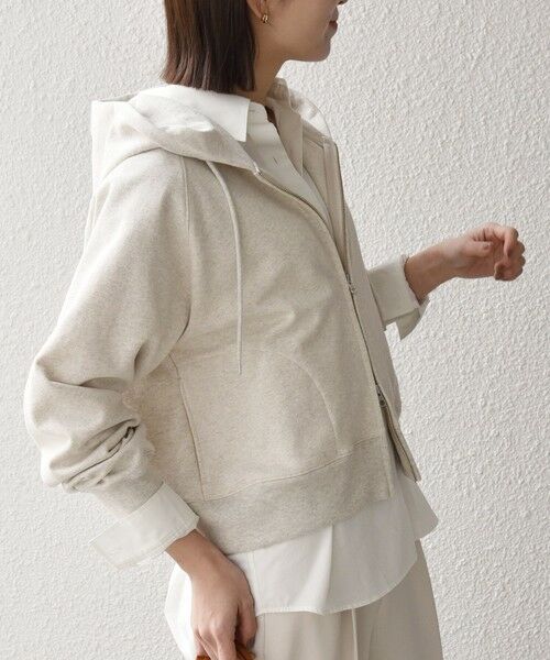 SHIPS / シップス パーカー | 《予約》SHIPS any:〈洗濯機可能〉USAコットン 裏毛 ジップ コンパクト パーカー | 詳細5