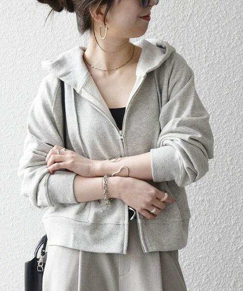 SHIPS / シップス パーカー | SHIPS any:〈洗濯機可能〉USAコットン 裏毛 ジップ コンパクト パーカー | 詳細3