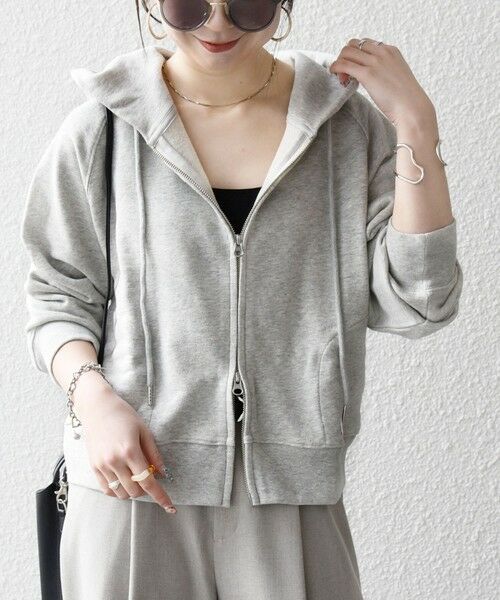 SHIPS / シップス パーカー | SHIPS any:〈洗濯機可能〉USAコットン 裏毛 ジップ コンパクト パーカー（ライトグレー系）