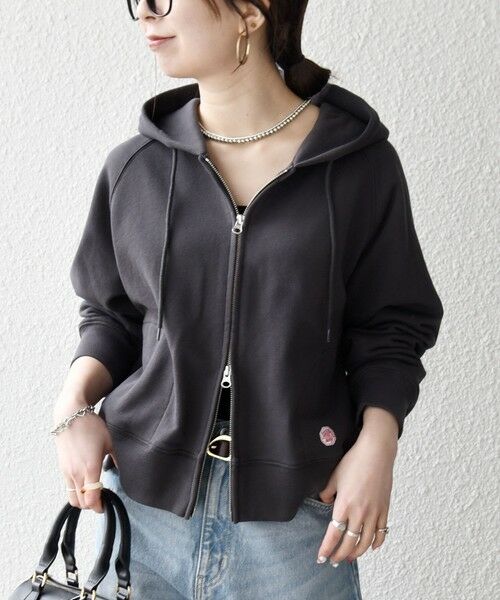 SHIPS / シップス パーカー | 《予約》SHIPS any:〈洗濯機可能〉USAコットン 裏毛 ジップ コンパクト パーカー | 詳細15