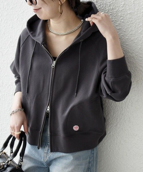 SHIPS / シップス パーカー | 《予約》SHIPS any:〈洗濯機可能〉USAコットン 裏毛 ジップ コンパクト パーカー | 詳細20