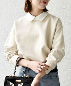 SHIPS / シップス カットソー | 《予約》SHIPS any:〈洗濯機可能〉ダンボール バイカラー プルオーバー