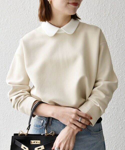 SHIPS / シップス カットソー | 《予約》SHIPS any:〈洗濯機可能〉ダンボール バイカラー プルオーバー | 詳細4