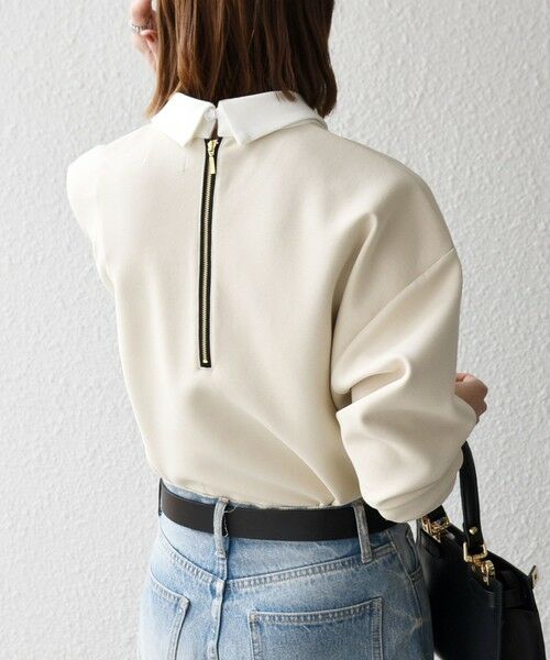 SHIPS / シップス カットソー | 《予約》SHIPS any:〈洗濯機可能〉ダンボール バイカラー プルオーバー | 詳細5