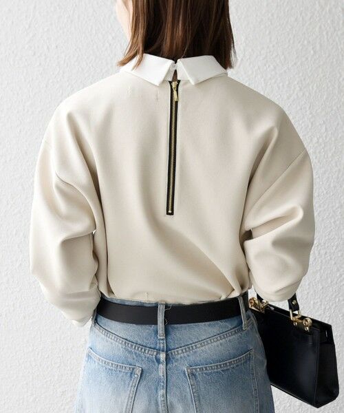 SHIPS / シップス カットソー | 《予約》SHIPS any:〈洗濯機可能〉ダンボール バイカラー プルオーバー | 詳細6