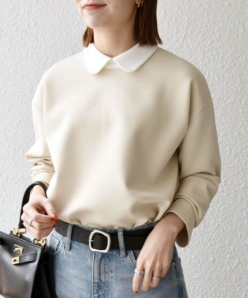 SHIPS / シップス カットソー | 《予約》SHIPS any:〈洗濯機可能〉ダンボール バイカラー プルオーバー | 詳細7