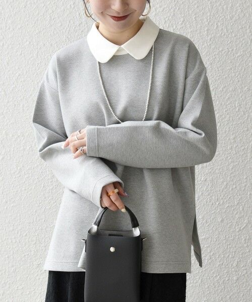 SHIPS / シップス カットソー | 《予約》SHIPS any:〈洗濯機可能〉ダンボール バイカラー プルオーバー | 詳細11