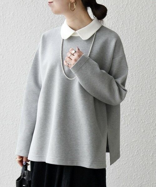 SHIPS / シップス カットソー | 《予約》SHIPS any:〈洗濯機可能〉ダンボール バイカラー プルオーバー | 詳細16