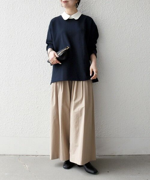 SHIPS / シップス カットソー | 《予約》SHIPS any:〈洗濯機可能〉ダンボール バイカラー プルオーバー | 詳細19