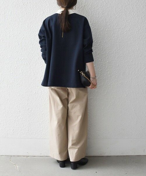 SHIPS / シップス カットソー | 《予約》SHIPS any:〈洗濯機可能〉ダンボール バイカラー プルオーバー | 詳細20