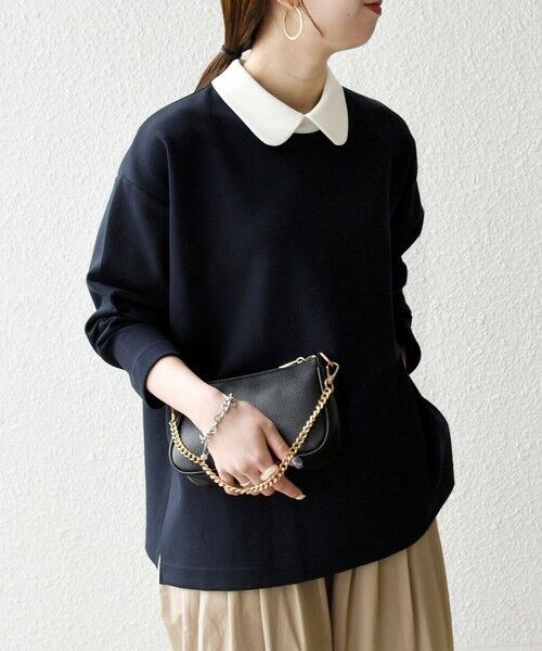 SHIPS / シップス カットソー | 《予約》SHIPS any:〈洗濯機可能〉ダンボール バイカラー プルオーバー | 詳細22