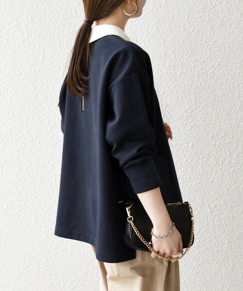 SHIPS / シップス カットソー | 《予約》SHIPS any:〈洗濯機可能〉ダンボール バイカラー プルオーバー | 詳細23