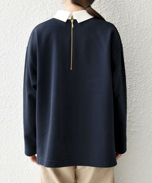 SHIPS / シップス カットソー | 《予約》SHIPS any:〈洗濯機可能〉ダンボール バイカラー プルオーバー | 詳細28