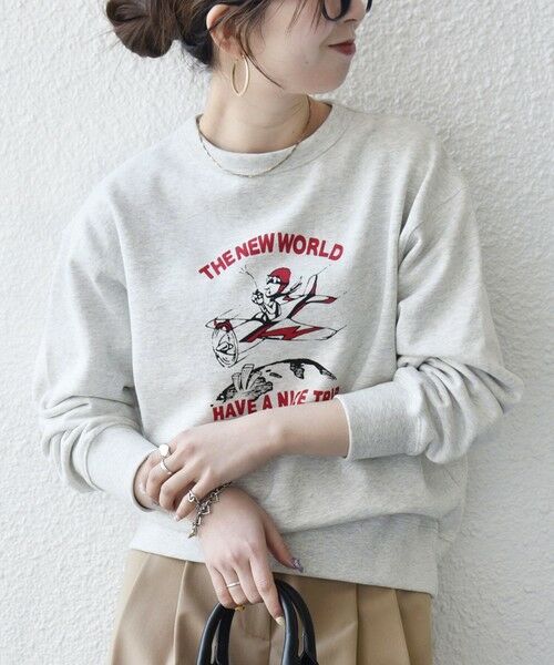 SHIPS / シップス スウェット | 《予約》【SHIPS any別注】THE KNiTS:〈洗濯機可能〉ロゴ プリント スウェット 2 | 詳細9