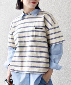 SHIPS / シップス カットソー | 《予約》SHIPS any:〈洗濯機可能〉マルチボーダー ワイド TEE