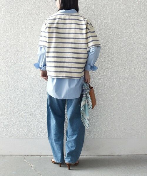 SHIPS / シップス カットソー | 《予約》SHIPS any:〈洗濯機可能〉マルチボーダー ワイド TEE | 詳細2