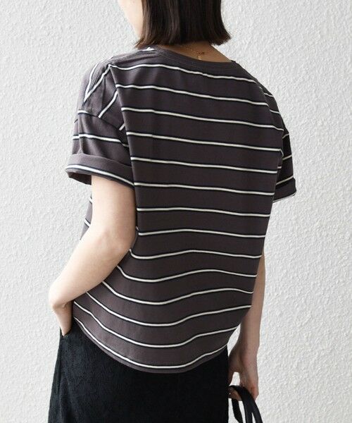 SHIPS / シップス カットソー | 《予約》SHIPS any:〈洗濯機可能〉マルチボーダー ワイド TEE | 詳細18