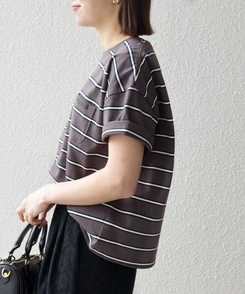 SHIPS / シップス カットソー | 《予約》SHIPS any:〈洗濯機可能〉マルチボーダー ワイド TEE | 詳細19