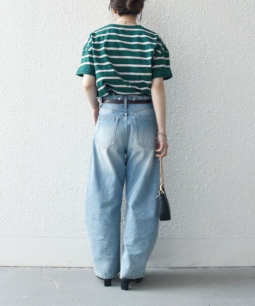 SHIPS / シップス カットソー | 《予約》SHIPS any:〈洗濯機可能〉マルチボーダー ワイド TEE | 詳細28