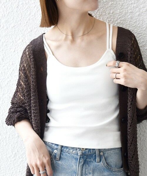 SHIPS / シップス その他インナー・ルームウェア | SHIPS any:〈洗濯機可能〉カップ付き ダブル ストラップ ブラキャミソール | 詳細1