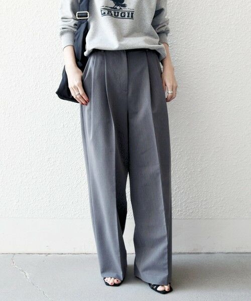 SHIPS / シップス スラックス・ドレスパンツ | 《予約》SHIPS any:〈手洗い可能〉2タック ワイド パンツ | 詳細6